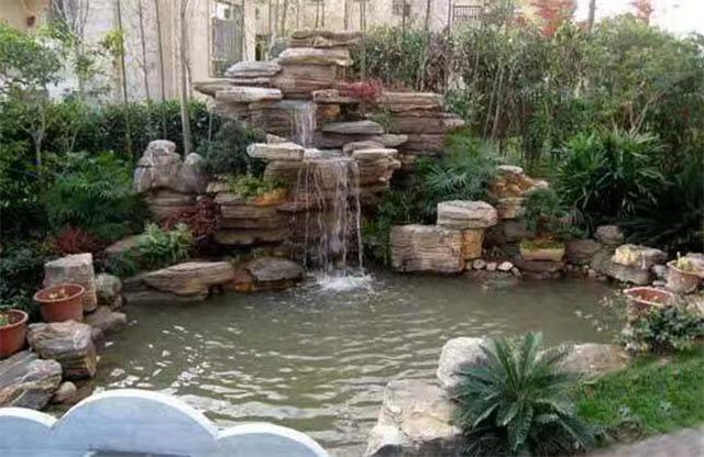 兰州庭院假山鱼池设计